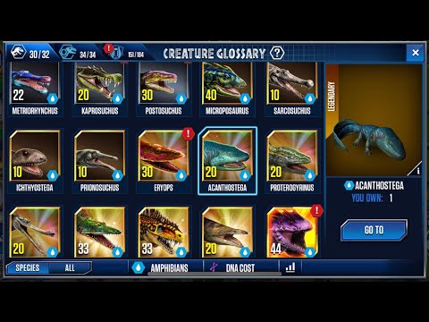 ACANTHOSTEGA CODE 19 - JURASSIC WORLD THE GAME