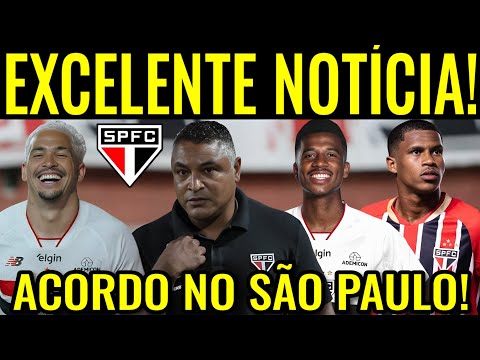 EXCELENTE NOTÍCIA NESTA MANHÃ NO SÃO PAULO! TRICOLOR DÁ PASSO DECISIVO POR ÓTIMO ACORDO DE RENOVAÇÃO