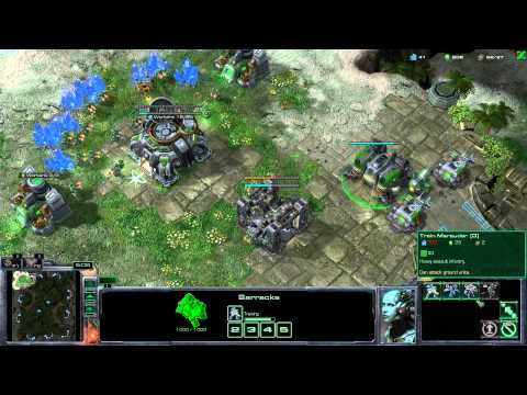 Terran OP Thor Rush - 1v1 Clan Practice Battle - Gameplay Video - Starcraft 2 Heart Of The Swarm