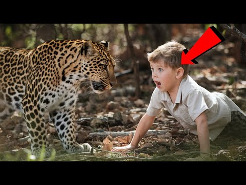 Innocent Baby Walks Up To A Leopard, Later Something Shocking Happened