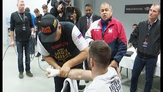 Дортикос vs Гассиев. Кадры из раздевалки чемпиона