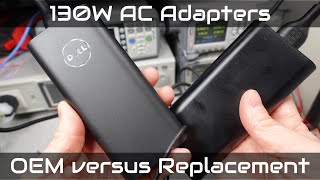 DELL 130W Laptop AC Adapter versus a Replacement Adapter