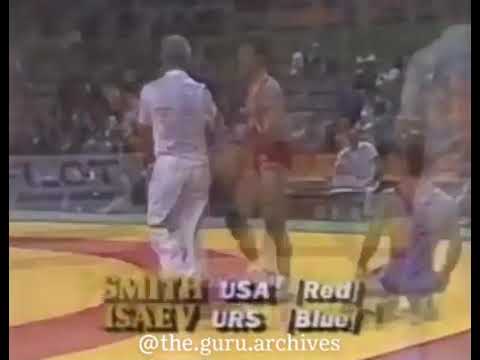 1986 Goodwill Games/62 kg John Smith (USA-red) v. Khazer Isaev (URS-blue),