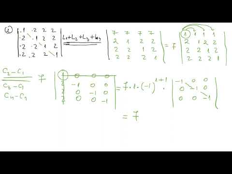 Calculul determinantului de ordinul 4