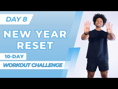 Day 8: NEW YEAR RESET 10-Day Workout Challenge | Fat Burn Workout | Optional Weights | At Home