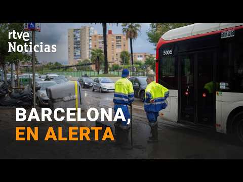 Barcelona, la más afectada por las lluvias con cortes en el transporte | RTVE Noticias