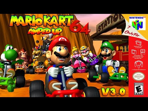 Mario Kart 64 Amped Up v3.0 (3D Characters!) N64
