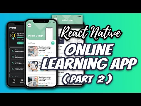 LCRN EP17 - Online Learning App (Part 2) - React Native UI | Shared Element Transition | Animation