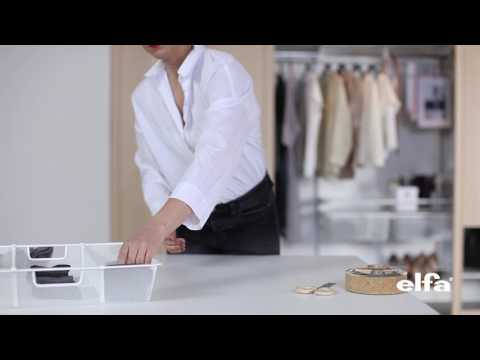 Elfa Teiler Gitterkorb multi T: 53 H: 8 weiß