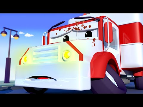 Spalatoria lui Tom - Ambulanta Amber e acoperita cu supa - Orasul Masinilor 💧 Desene pentru copii