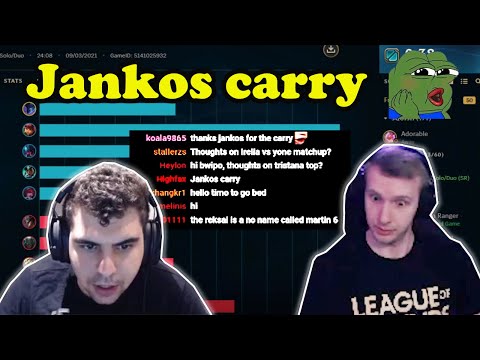 Jankos used rek'sai in the jungle to carry the team, causing Bwipo to constantly call out Jankos