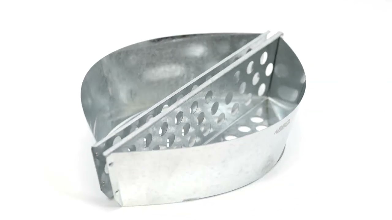 2Pcs Steel BBQ Grill Basket Charcoal Briquette Holders