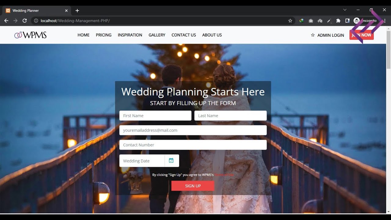 Wedding Management System Project in PHP MySQL with Source Code - CodeAstro