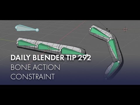 Daily Blender Tip 292 - Control bones and action constraints (Blender 2.8)