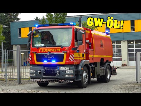 *ALARMIERUNG* [FEUERWEHR DRESDEN] - Gerätewagen Öl Feuerwache 4 - Löbtau (3 Perspektiven)