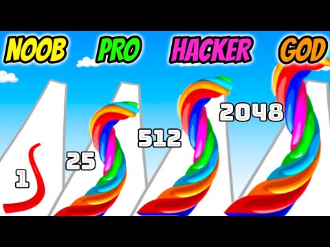 Twisty Runner 3D - NOOB vs PRO vs HACKER vs GOD