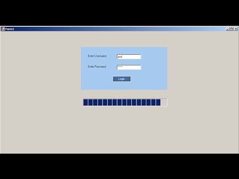 login form with progressbar in csharp net