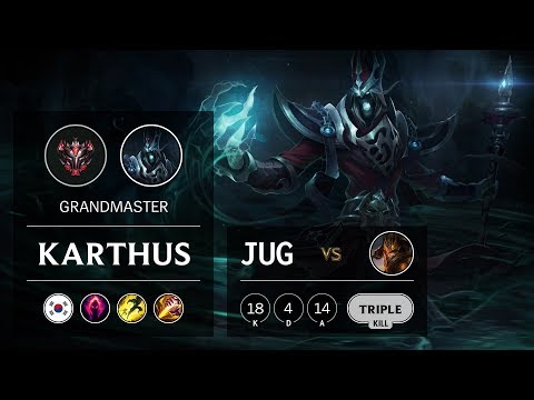 Karthus Jungle vs Jarvan IV - KR Grandmaster Patch 9.10