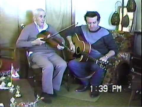 Jimmy Beairsto playing his fiddle at home in Kensington, PEI, November 1986.