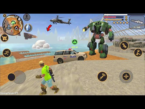 Vegas Crime Simulator - (Las Vegas Hero in Army Base) Iron Army Tank Destroy Police Van - HD