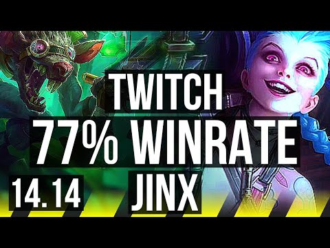 TWITCH & Yuumi vs JINX & Braum (ADC) | 77% winrate, 13/1/2, Legendary | EUW Master | 14.14