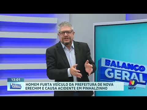Homem furta carro da prefeitura de Nova Erechim e causa acidente