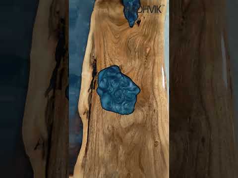 Epoxy Resin Dining Table,  Abstract Epoxy Resin Table Top