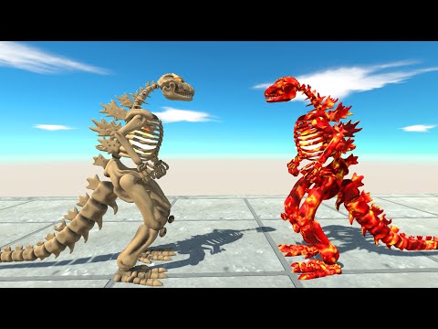 Great War Monster Skeleton Godzilla Lava Vs Monster Skeleton Godzilla Death run - ARBS