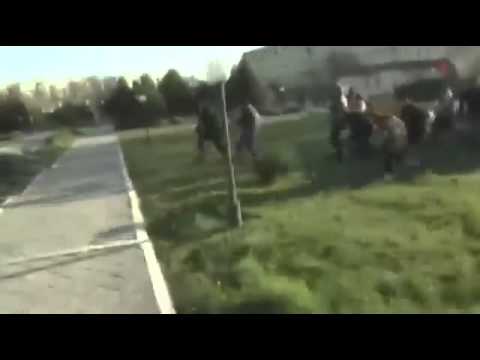 Raw  Pro Russian forces storm Ukrainian air base