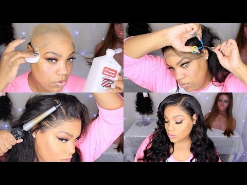 VERY DETAILED Lace Frontal Wig Install | Stocking Cap...