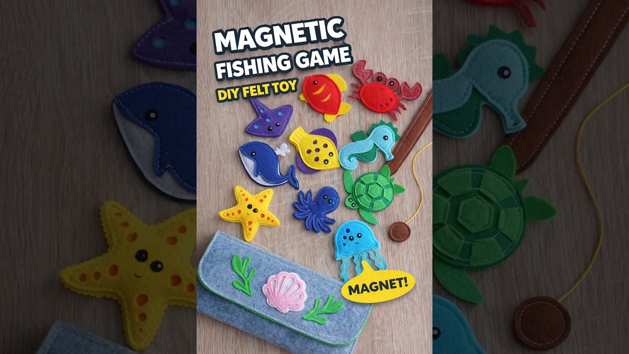 DIY Magnetic Fishing Game from Felt | Easy Educational Toy Tutorial