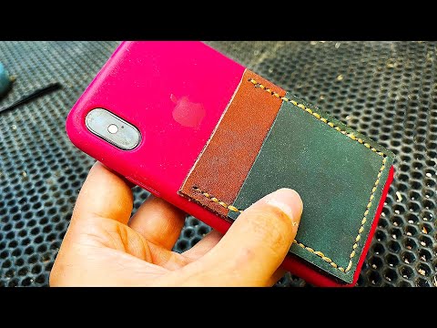 Skinning My Phone Case With Leather - Leather Craft