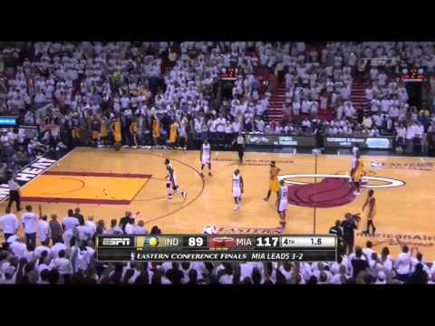 NBA, playoff 2014, Pacers vs. Heat, Round 3, Game 6, Move 40, Donald Sloan, 3 pointer