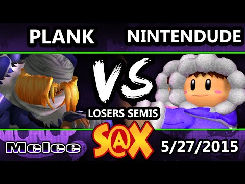 S@X - Plank (Sheik) Vs. VGz | Nintendude (Ice Climbers) SSBM Losers Semis - Smash Melee