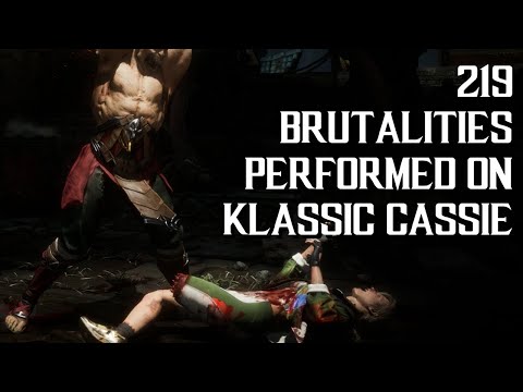 Mortal Kombat 11: 219 Brutalities Performed on Klassic Cassie Cage (1080P/60FPS)
