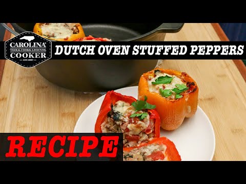 Dutch Oven Stuffed Peppers Recipe by Carolina Cooker®