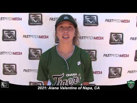 2021 Alana Valentine Middle Infield and Outfield Softball Skills Video - Ohana Tigers