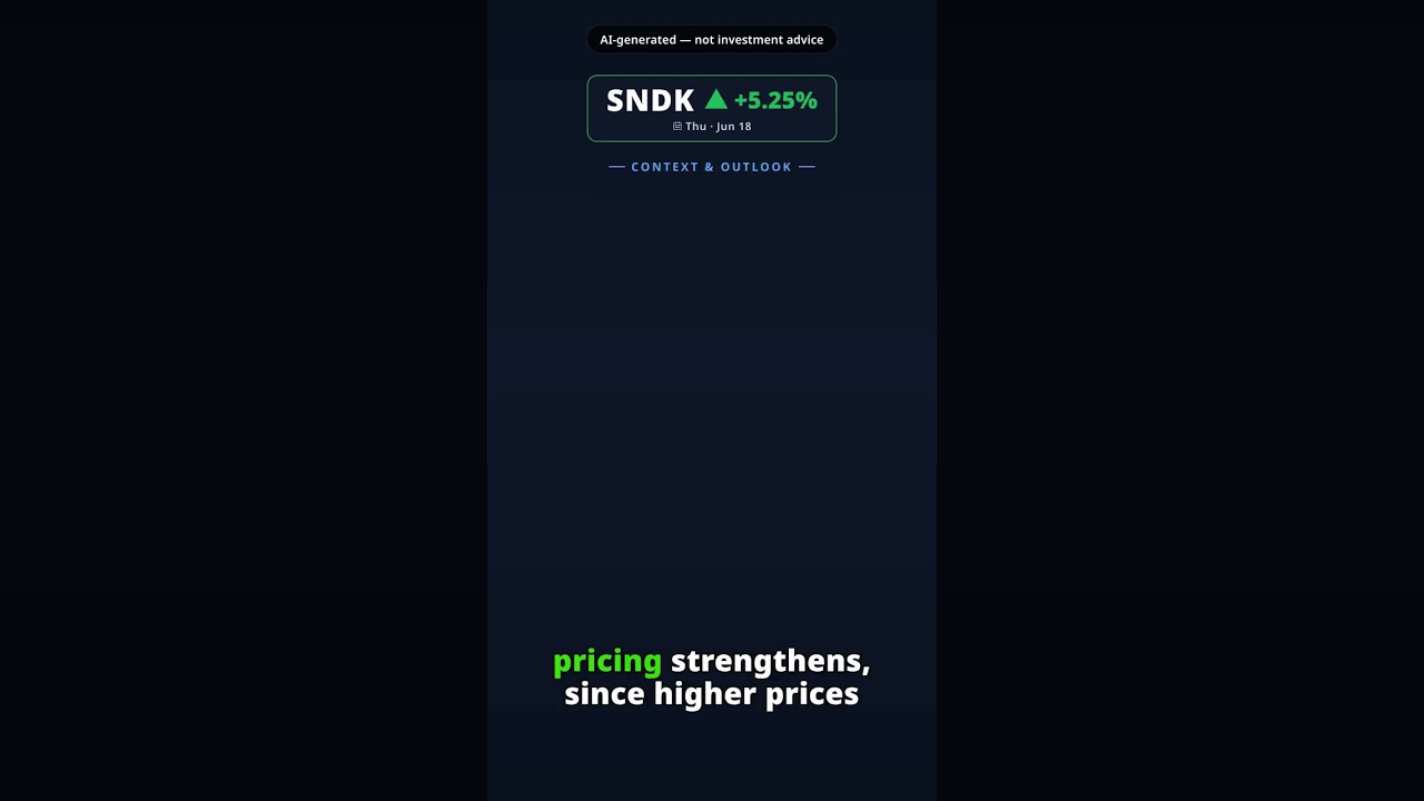 Why Is Sandisk Stock Spiking Today? SNDK +5.25% (Jun 18) — NAND Chip Price Surge