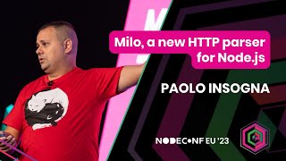 Download the video "Paolo Insogna | Milo, a new HTTP parser for Node.js"