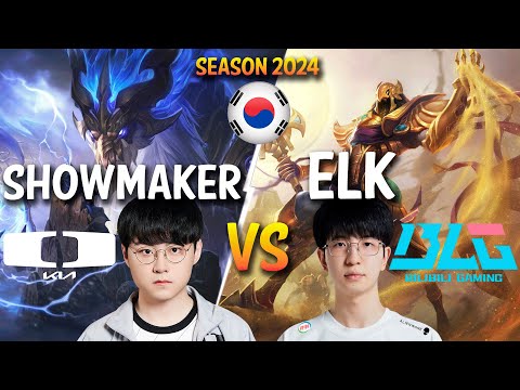 DK Showmaker vs BLG Elk - Showmaker AURELION SOL vs Elk AZIR Mid - Patch 14.2 KR Ranked | lolrec