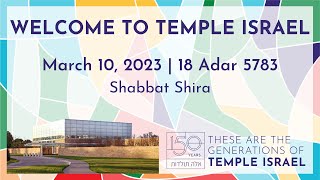 Friday Night Shabbat Service (Shabbat Shira) - March 10, 2023