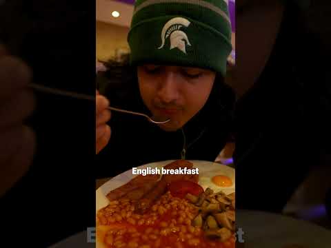 Eating a Full English Breakfast
