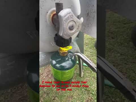 Only way to Refill Small Propane tank 100% Full!