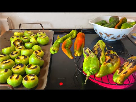 Two Salsas Recipe • Chile Tatemado & Morita Tomatillo