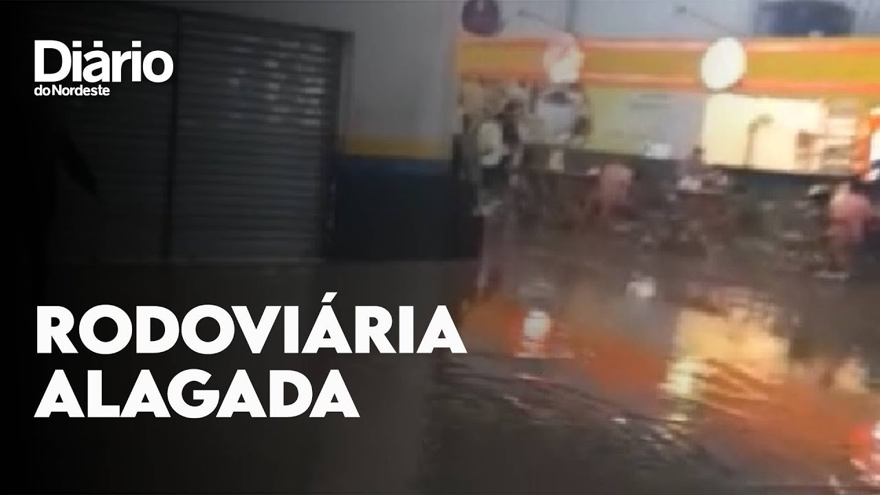 Imagem da notícia Rodoviária de Tianguá alaga após cidade ser atingida por chuva; veja vídeo