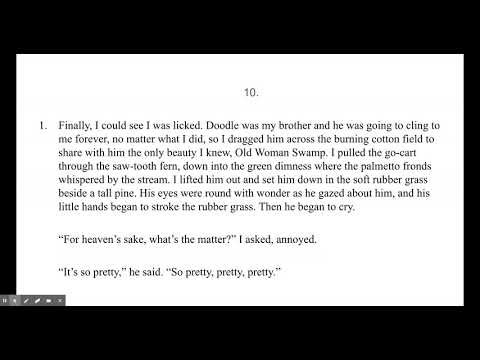 The Scarlet Ibis, Part 1 read by Bryan Starchman