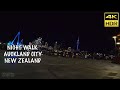 4K HDR Night Walk Auckland City New Zealand