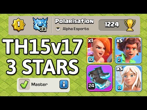RANK 1 TH15 Dominates TH17s with SUPER VALK Root Rider Army in Clash of Clans