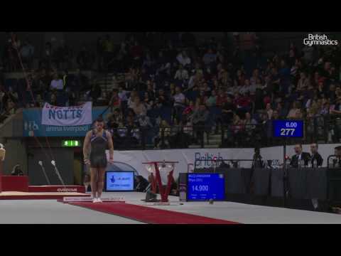 Dominick Cunningham Vault 2 SILVER Men's Masters 2017 British Gymnastics Championships