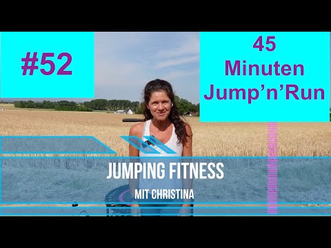 #52 Jumping Fitness 45 Minuten  Non Stop Jump'n'Run Workout Rebounder  "Ein Trampolin  im Kornfeld"